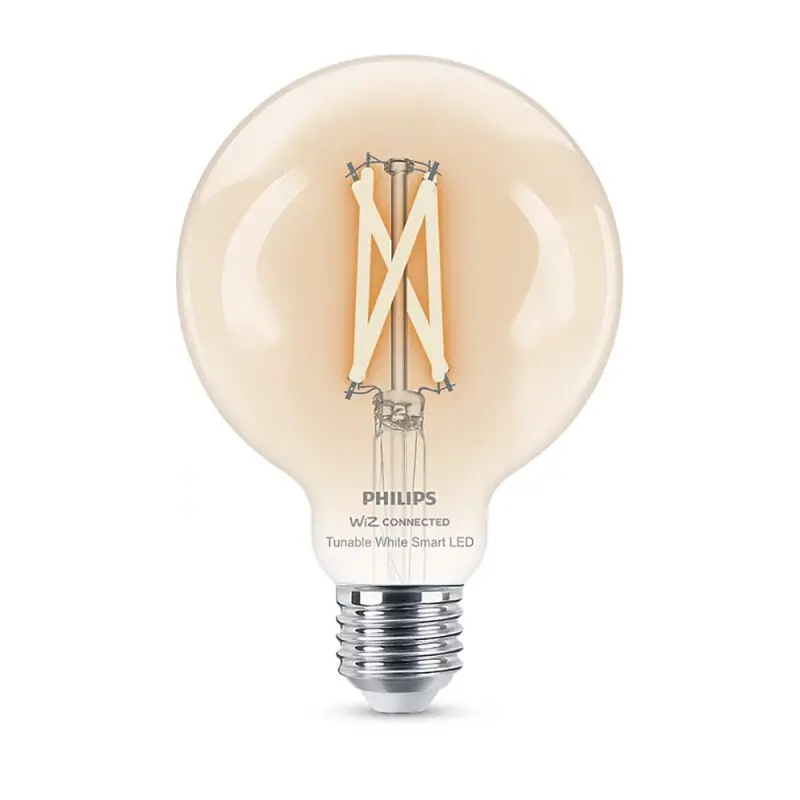 Philips LED WiZ Smart Filament G95 Globe 7W = 60W E27 klar 806lm 2700-6500K Dimmbar App Google Alexa WiFi Bluetooth Preis Gesenkt
