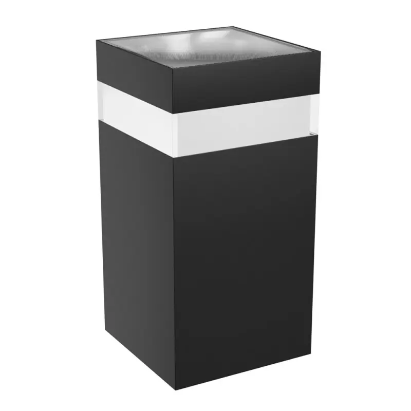 Spectrum LED Außenleuchte Wandlampe Torre Eckig Ring Schwarz IP54 9W 1000lm CCT 3000K/4000K/6000K 30° Kracherpreis
