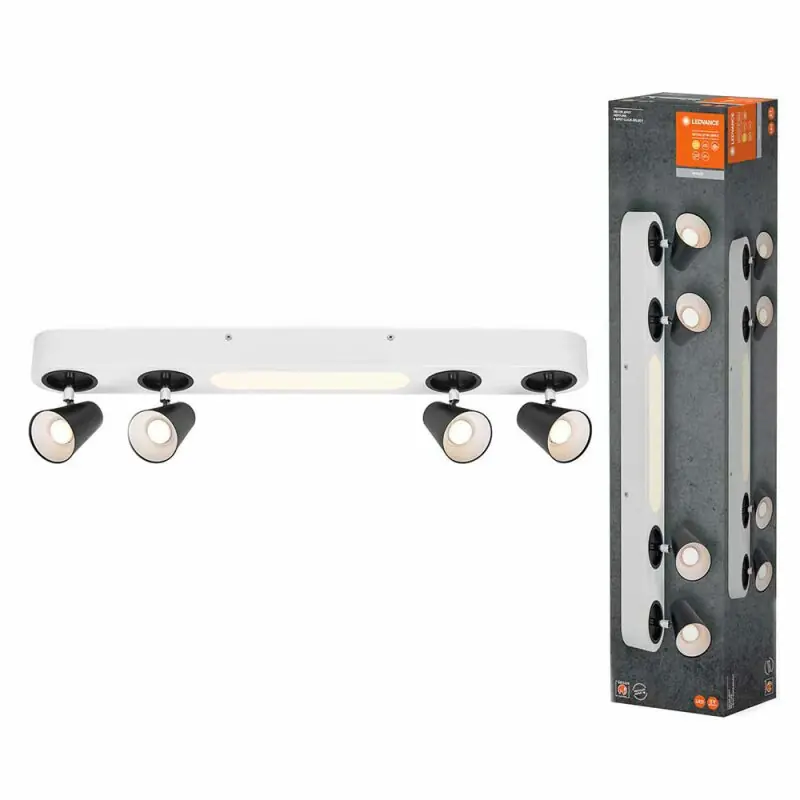 Nur Heute Ledvance LED Deckenleuchte Wandlampe Decor 4 Spot Neptune Weiß 27W 1335lm Warmweiß 3000K schwenkbar