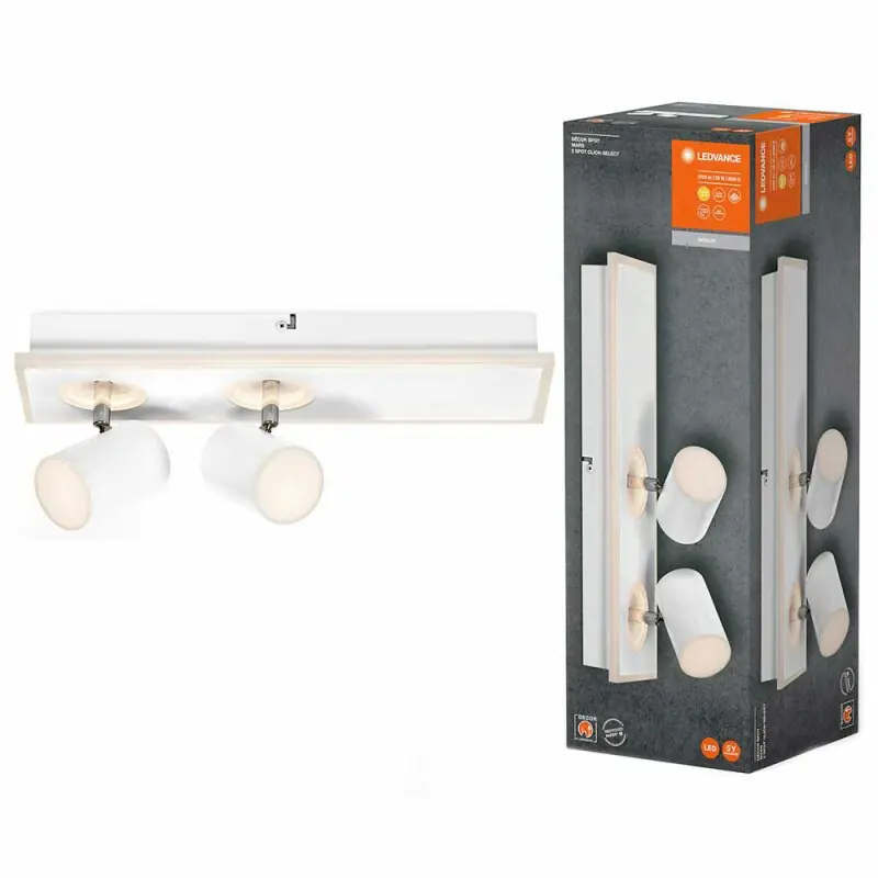 Beliebt Ledvance LED Deckenleuchte Decor 2 Spot Mars Weiß 29W 3100lm Warmweiß 3000K schwenkbar