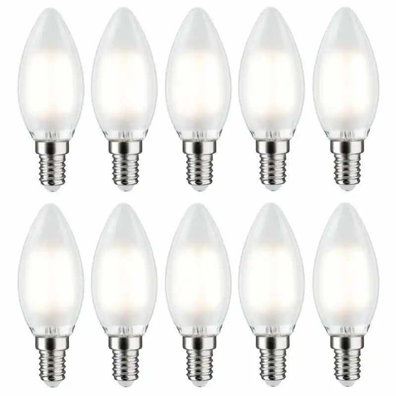 Gratis Versand 10 x Paulmann LED Filament Kerzen 5W = 40W E14 matt 470lm neutralweiß 4000K DIMMBAR