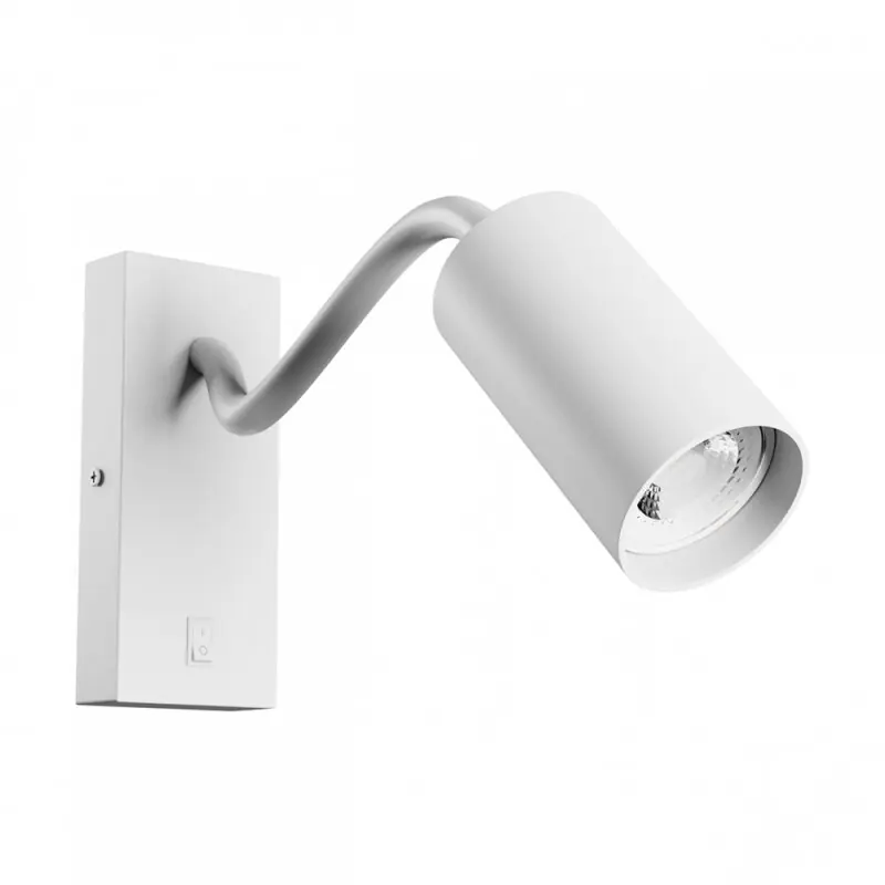 Spectrum Wandleuchte Squalla Variosa Weiß max. 10W GU10 ohne Leuchtmittel mit Schalter + Flexarm Letzte Chance