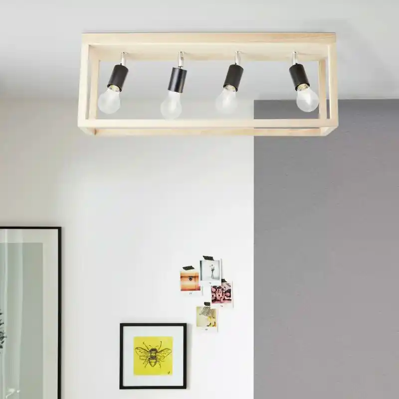 Brilliant Deckenleuchte Nerea Holz Eiche max. 4 x 15W E27 ohne Leuchtmittel schwenkbar Angebot