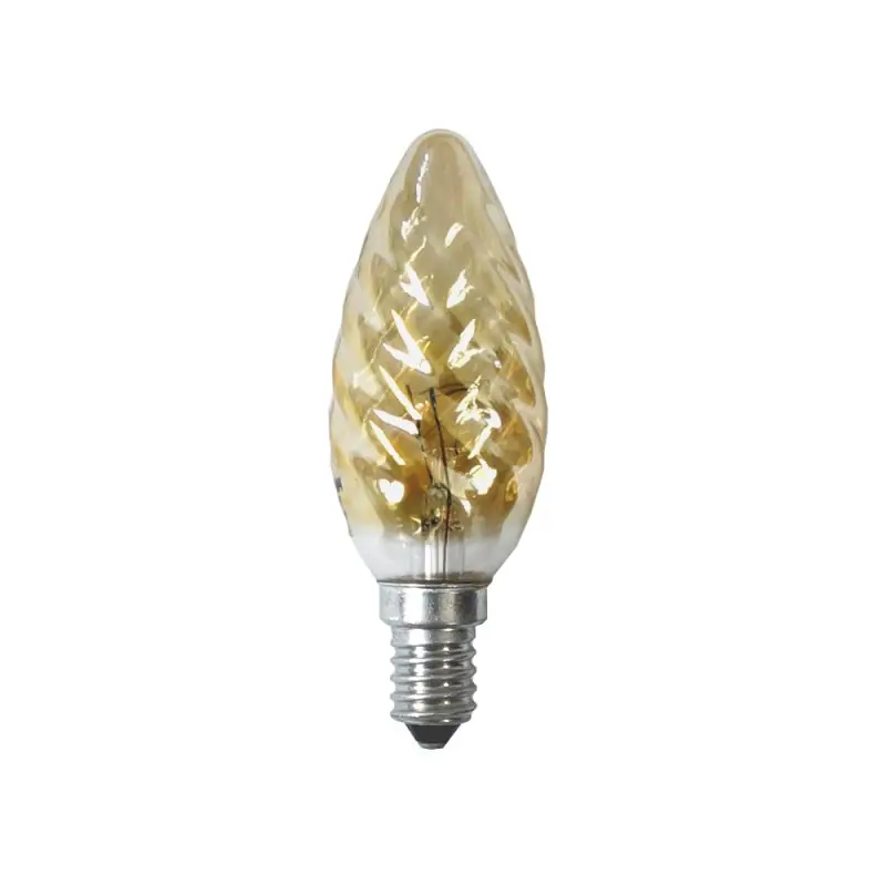 näve Glühbirne Kerze 40W E14 gedreht Gold warmweiß dimmbar Zertifiziert