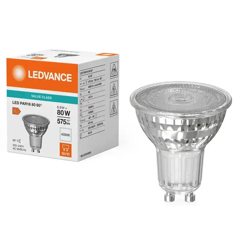 Ledvance LED Glas Reflektor PAR16 6,9W = 80W GU10 klar 575lm Neutralweiß 4000K 60° Neuheit