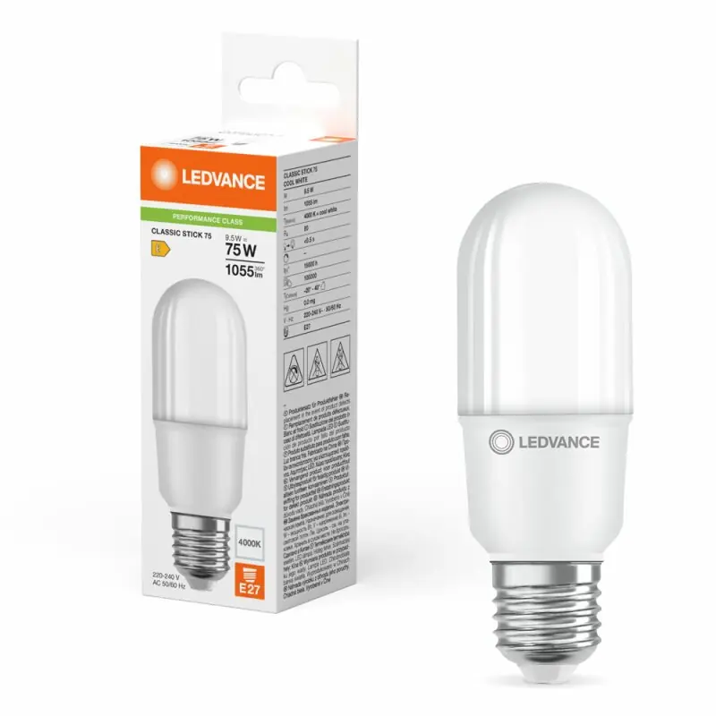 Ledvance LED Classic Stick Röhre 9,5W = 75W matt E27 1055lm neutralweiß 4000K Ausverkauf