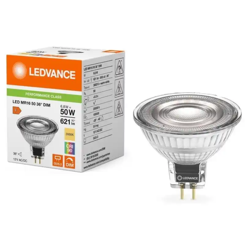 Ledvance LED Glas MR16 Reflektor 6,8W = 50W GU5.3 621lm warmweiß 3000K 36° Ra>90 DIMMBAR Kracherpreis