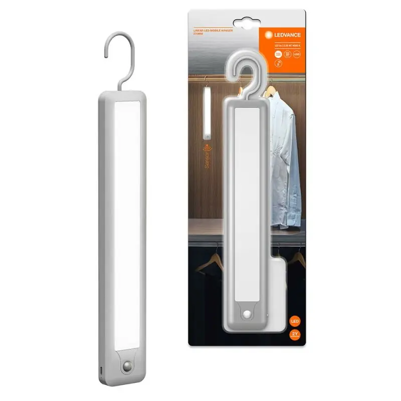 Neu Im Sortiment Ledvance LED Nachtlicht mobile Lampe Hanger Weiß 2,35W 4000K Akku Bewegungsmelder