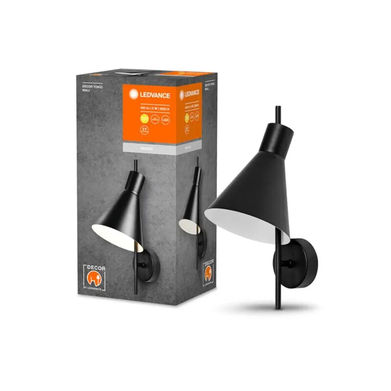 Ledvance LED Wandleuchte Tokio Wall schwarz 5W 300lm warmweiß 3000K Abverkauf