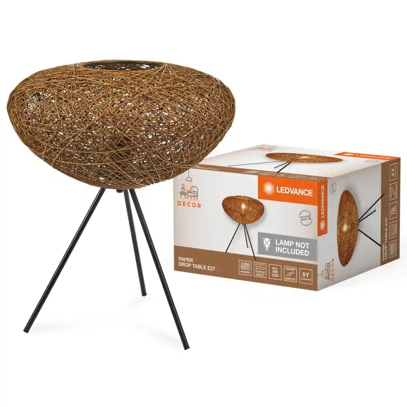 Ledvance Tischleuchte Decor Paper Drop Beige max. 6W E27 mit Schalter Top-Seller