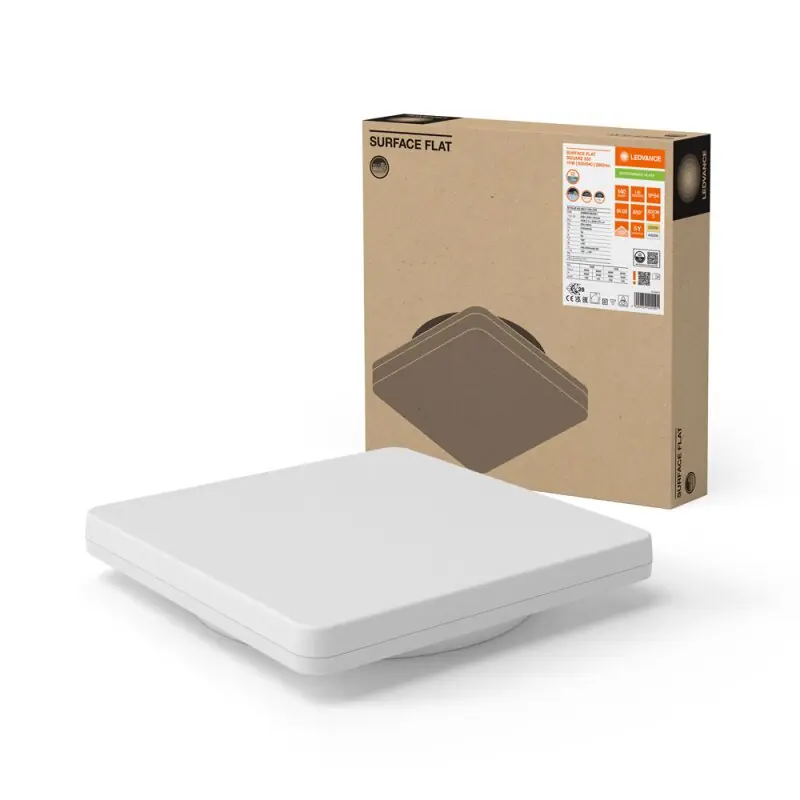 Super-Preis Ledvance LED Wand- & Deckenleuchte Surface Flat Square weiß 33x33cm 19W 2660lm/1660lm CCT 3000K/4000K