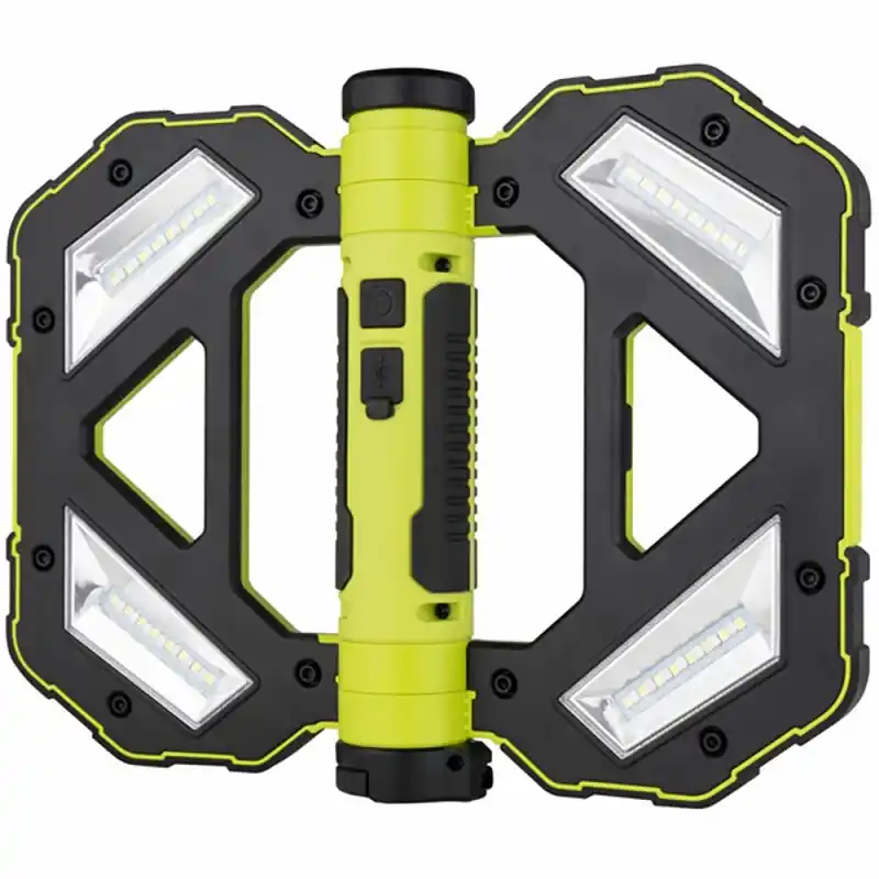 Bestseller REV LED Akku Arbeitsleuchte Butterfly Schwarz 4x2W 700lm Tageslicht 6500K kaltweiß USB klappbar