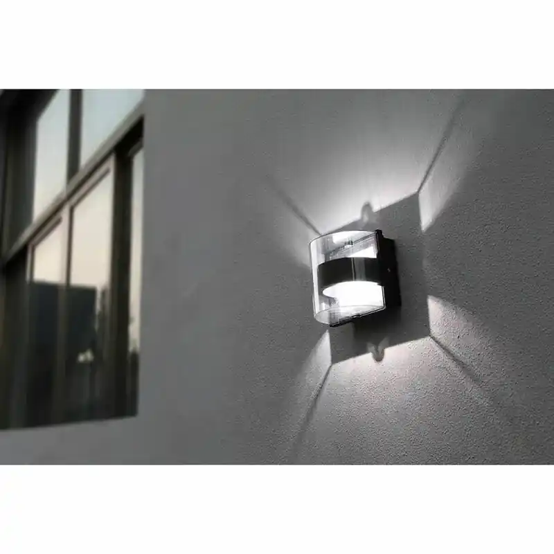 Mega-Angebot Eco-Light LED Außenleuchte Wandlampe Anthrazit Delta Up & Down IP44 6W 260lm Warmweiß 3000K