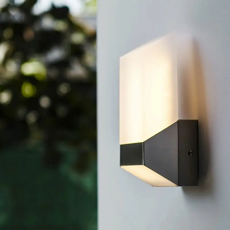 Eco-Light LED Außenleuchte Wandlampe Flat silber IP54 6W 600lm warmweiß 3000K Preis Gesenkt