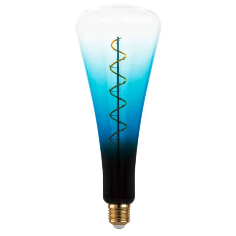 Preiswert Eglo LED Spiral Filament T110 Vintage 4W = 12W E27 Schwarz Blau 120lm extra warmweiß 2000K DIMMBAR