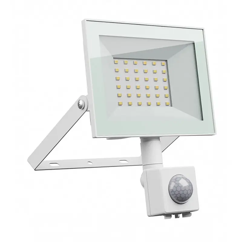 Must-Have Spectrum LED Fluter Noctis Lux 4 Weiß IP44 30W 2500lm Tageslicht 6000K kaltweiß mit Bewegungsmelder
