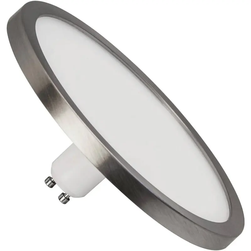 Markenware LightMe LED Mini-Panel Nickel gebürstet Ø14,5cm Lampe 8W GU10 matt 530lm Lichtschalter StepDimmbar