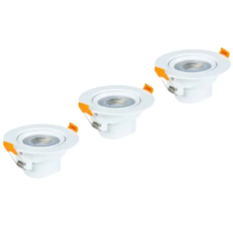 Aktuell 3 x Xavax LED Einbaustrahler Downlight 5W = 32W Ø7,5cm weiß 350lm warmweiß 2700K Schwenkbar