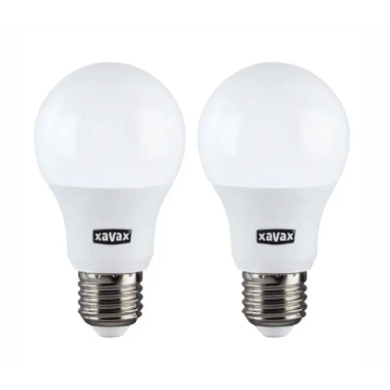 2 x Xavax LED A60 Birnenform 8,3W = 60W E27 matt 806lm warmweiß 3000K Super-Preis