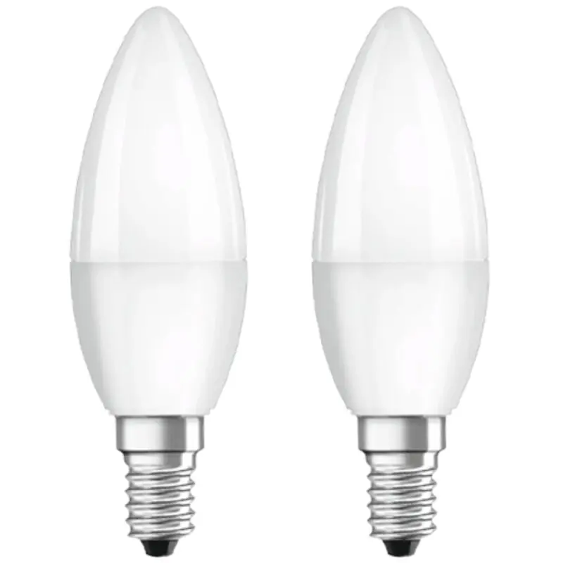 2 x Xavax LED C37 Kerzen 5W = 40W E14 Opal 470lm warmweiß 2700K 200° Billig