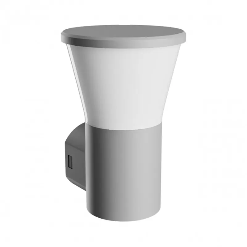 Spectrum LED Außenleuchte Wandlampe Stella Grau Ø16cm IP44 6W GU10 450lm CCT 3000K/4000K/6000K Neu