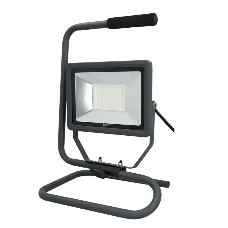Schnäppchen Unitec LED Fluter Arbeitsleuchte Anthrazit IP65 35W 4250lm kaltweiß 6500K 100° tragbar
