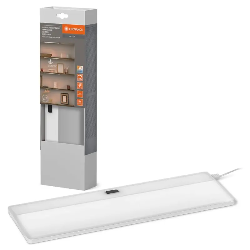 Markenprodukt Ledvance LED Unterbauleuchte Panel Frameless 30cm Weiß 5W 220lm CCT 3000K - 6500K Click-Dim Sensor