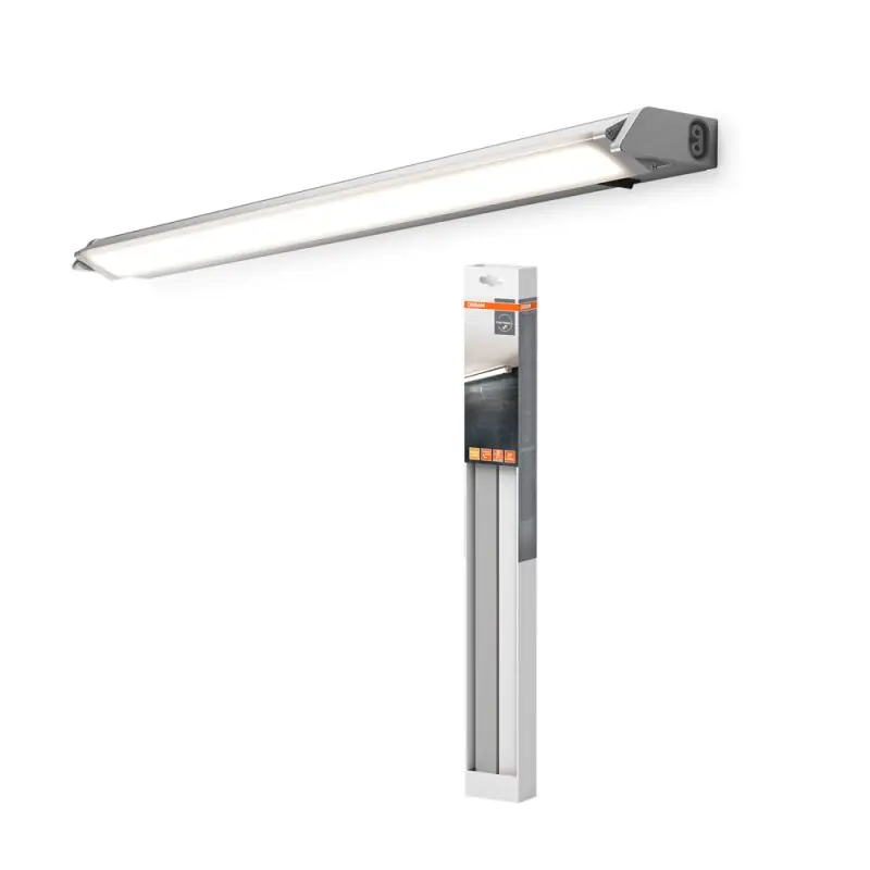 Osram LED Unterbauleuchte Linear Turn Silber 55,7cm 10W 620lm warmweiß 3000K mit Schalter Direktkauf