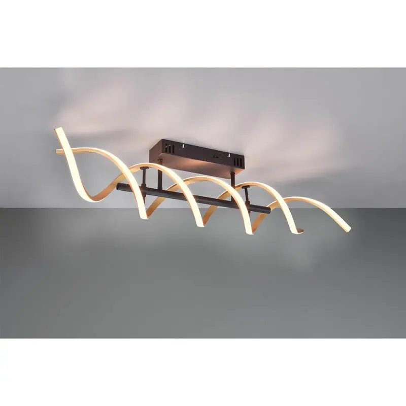 Trio LED Deckenleuchte Sequence 90cm Messing matt 41W 5000lm CCT 2300K/3000K/4000K Schalter-Dimmbar Preiswert