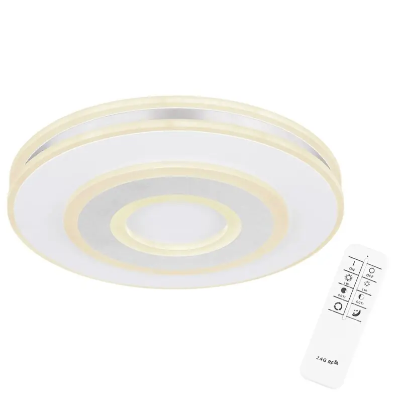 Garantierte Lieferung Globo LED Deckenleuchte Maru Weiß Ø42cm 48W 3800lm CCT 2700K-6000K Memory Nachtlicht Fernbedienung