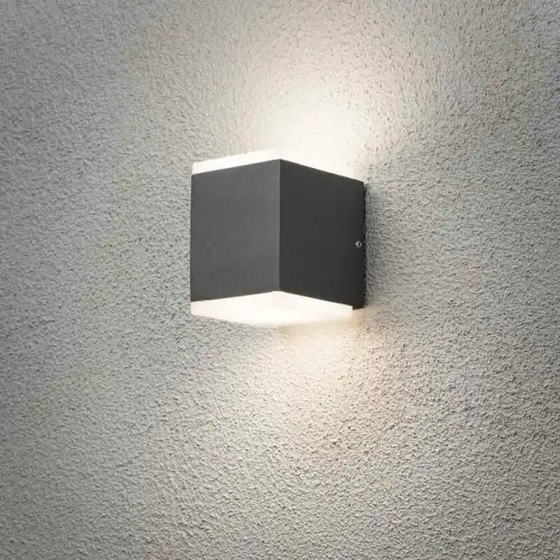 Konstsmide LED Außenleuchte Wandlampe Monza Anthrazit IP54 2 x 6W 1100lm warmweiß 3000K Up&Down Angebot