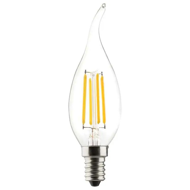 Jetzt Kaufen LED Filament Windstoßkerze 4,5W = 40W E14 klar 470lm warmweiß 2700K Ra>90