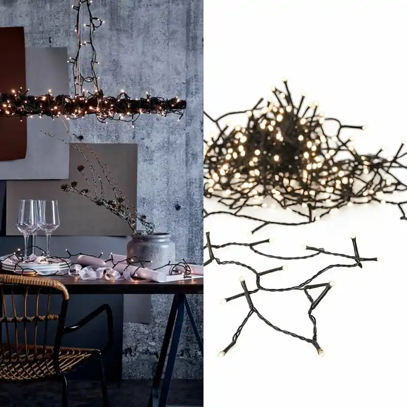 Eglo LED Lichterkette Crispy Ice White IP44 innen & außen warmweiß 3000K 360 LEDs 25,6m Geprüft