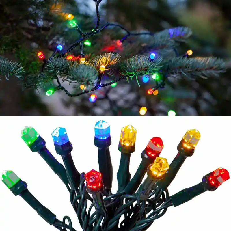 Wochenendangebot Eglo LED Lichterkette Diamond Star Light IP44 innen & außen Bunt Timer 200 LEDs 15m