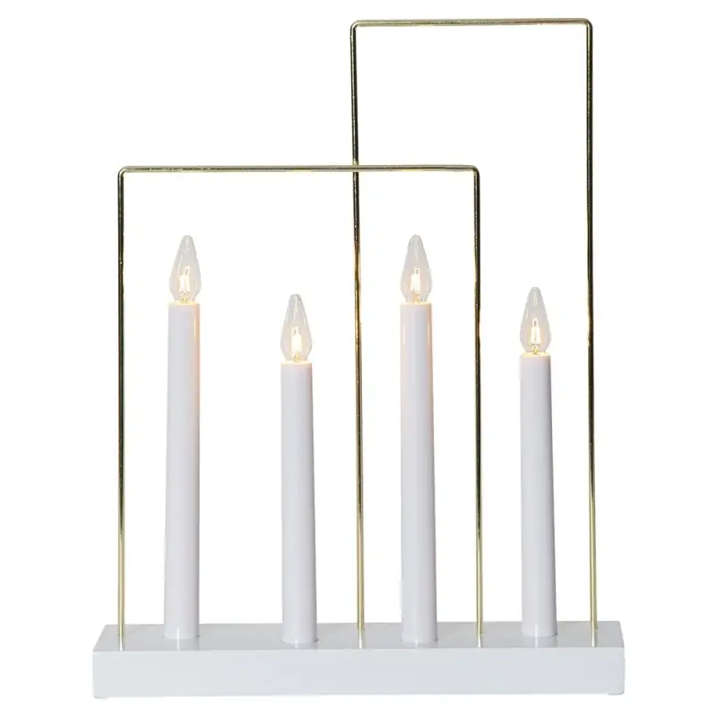 Eglo LED Lichterbogen Glossy Frame Weiß 4 x 3W E10 extra warmweiß 2100K mit Schalter Beliebt