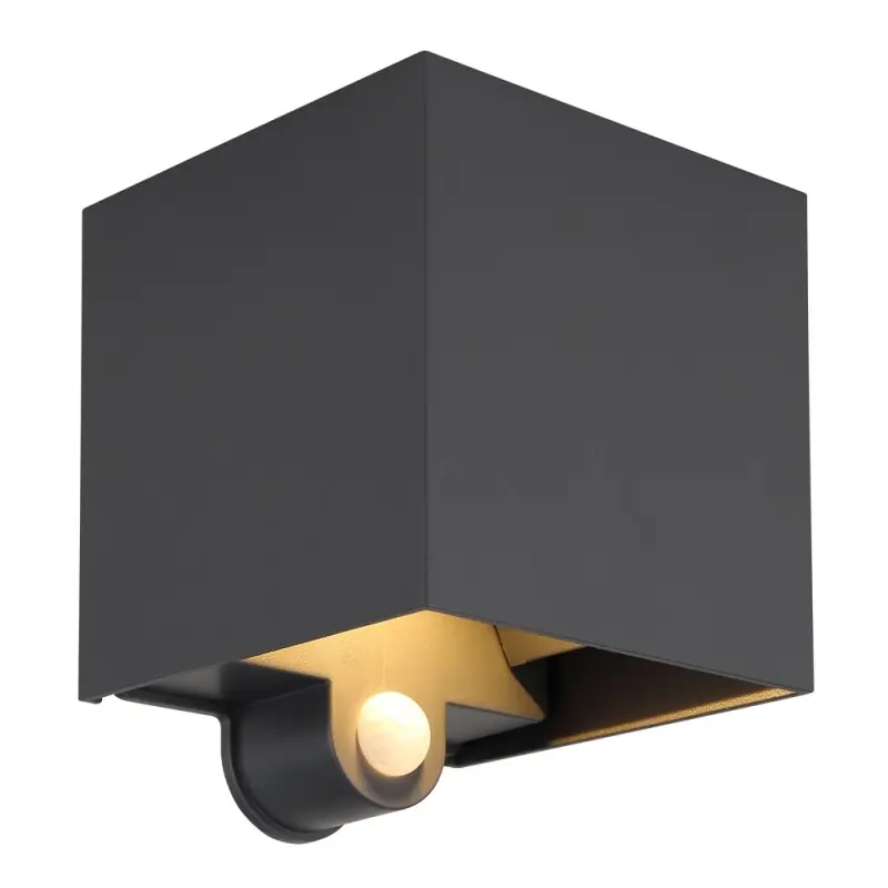 Globo Außenleuchte Wandlampe Veronika Anthrazit IP54 3W 308lm warmweiß 3000K Up&Down Bewegungssensor Sale