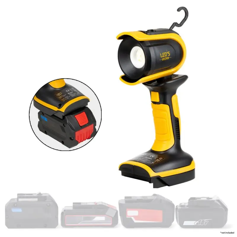 LED´s Work LED Akku Arbeitshandleuchte 5W 500lm 5000K für Wechselakku Bosch Makita Metabo Einhell Top-Preis