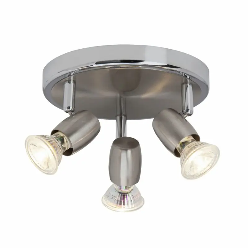 Brilliant LED Deckenstrahler Wesley Chrom Ø19cm 3 x 5W GU10 380lm Warmweiß 3000K schwenkbar Top-Seller