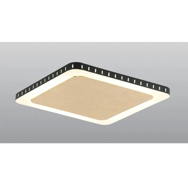 Eco-Light LED Deckenleuchte Solaris Gold/Schwarz 31x31cm 24W 1450lm warmweiß 3000K 3-Stufen-dimmbar Neue Ware
