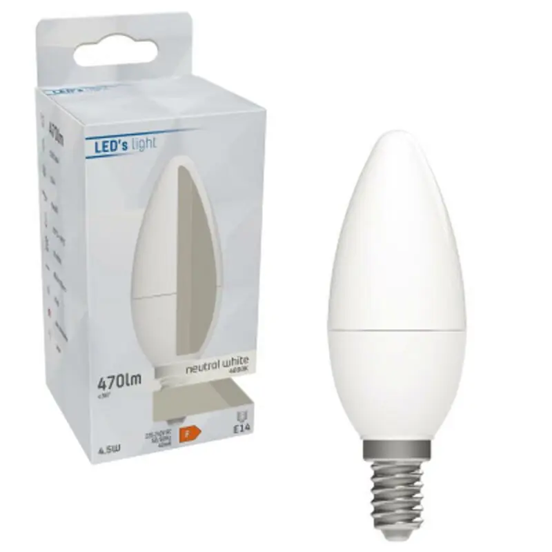 Garantierte Lieferung LED´s light LED SMD C35 Kerze 4,9W = 40W E14 Opal 470lm Neutralweiß 4000K
