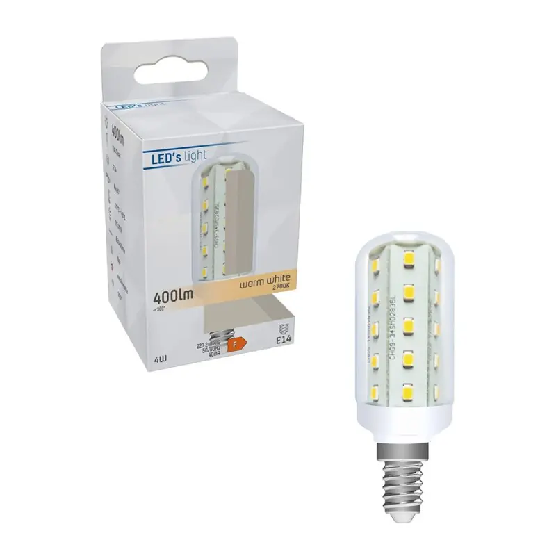 LED's light LED SMD T30 Röhre 4W = 35W E14 klar 400lm Warmweiß 2700K Expressversand