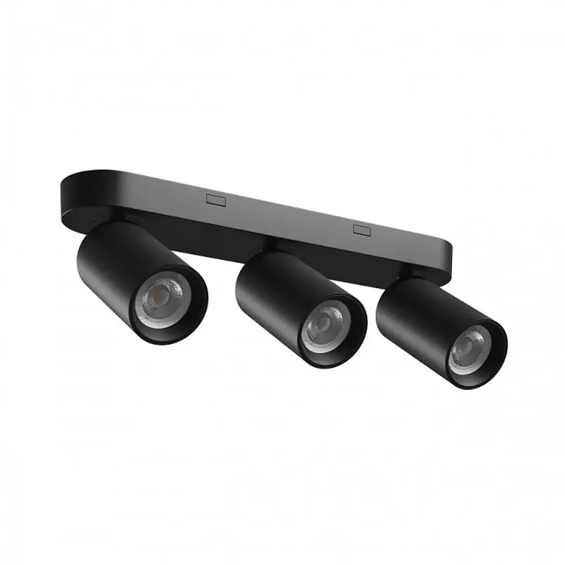 Must-Have Spectrum Wand- und Deckenstrahler Madara Altro Base Schwarz max. 3 x 8W GU10 schwenkbar