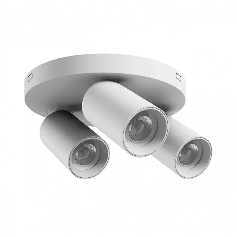 Spectrum Deckenstrahler Madara Altro Weiß rund Ø22cm max. 3 x 8W GU10 schwenkbar Markenprodukt