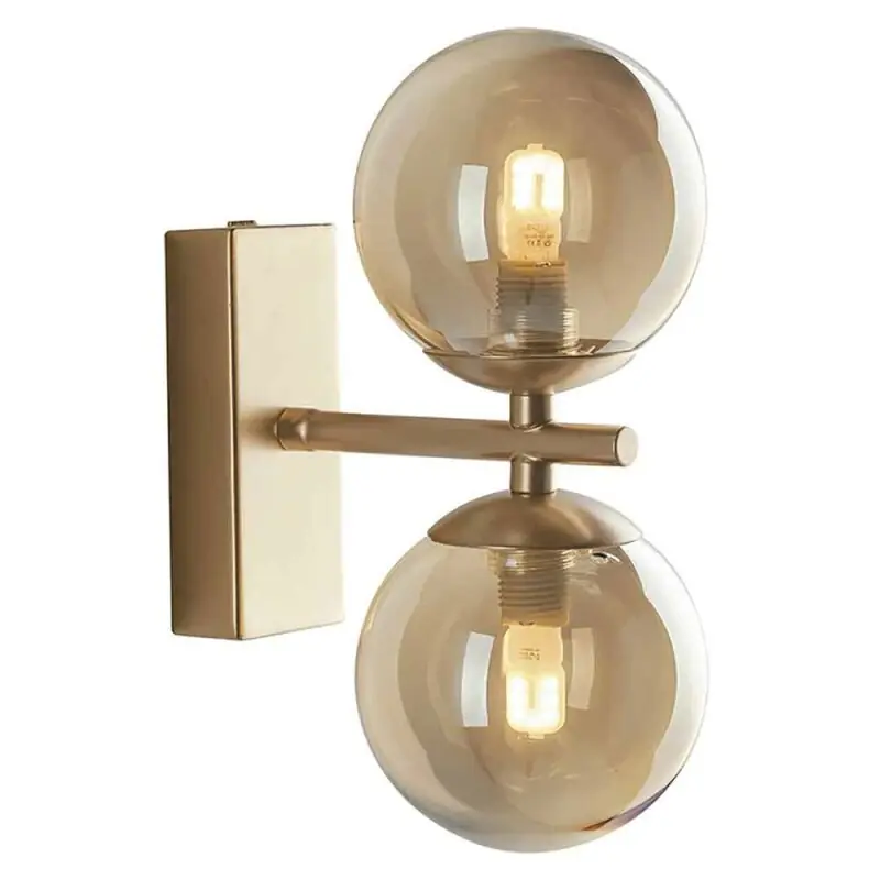Sale Eco Light Wandleuchte Neptun Messing/Champagner 2-flammig max. 2 x 28W G9 mit Schalter