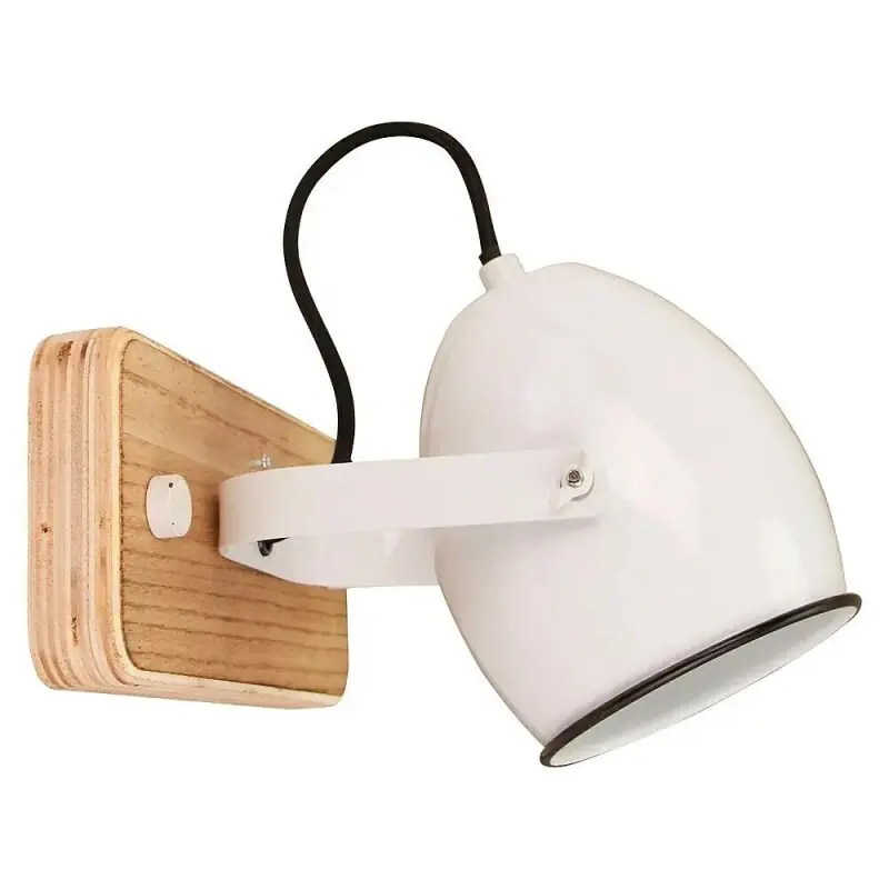 Various Wandlampe Deckenleuchte Country Home Weiß/Holz max. 40W E27 schwenkbar Billig