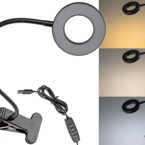 LED Klemmleuchte mit USB-Betrieb 40cm Schwanenhals, dimmbar, 55lm Preisknaller