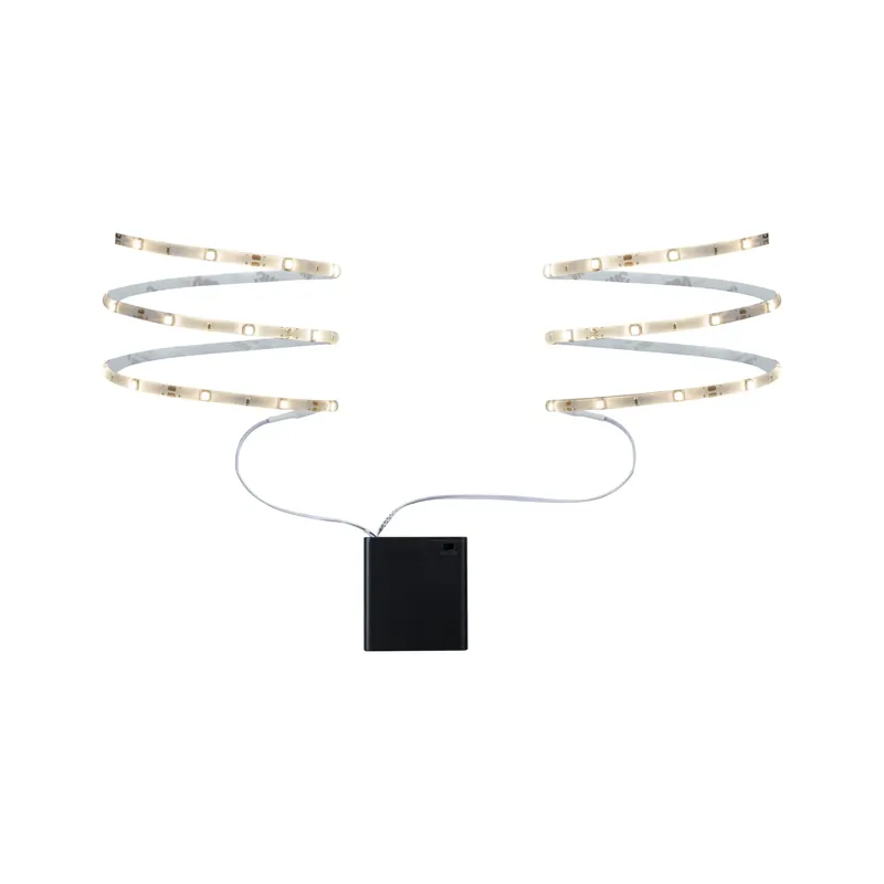 Versand Am Gleichen Tag Paulmann Function Mobil Strip 2x80cm Warmweiß 1,2W 9V 6LR61 Weiß Metall/Kunststoff