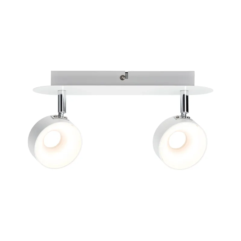 Expressversand Paulmann Spotlight Funnel 2x6W Weiß matt/Chrom 230V Metall dimmbar