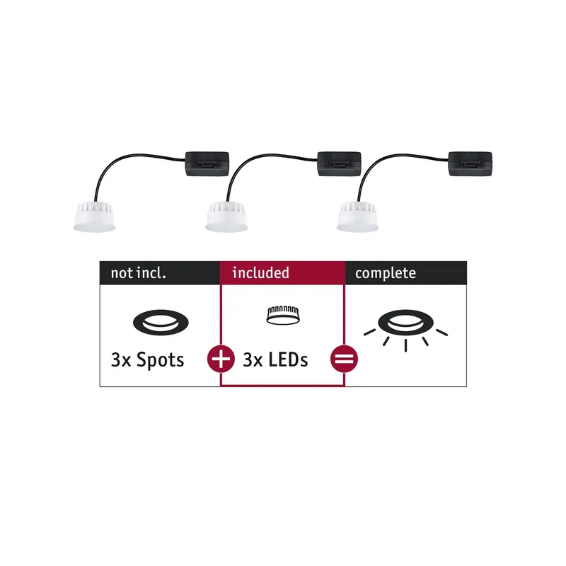 Paulmann Einbauleuchte Choose LED-Modul Coin 3x6W 2.700 Finale Aktion