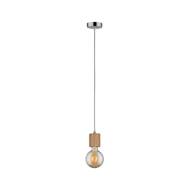 Preisknaller Paulmann Neordic Talin Pendelleuchte max 1x20W E27 Holz/Eisen geb 230V Holz/Metall